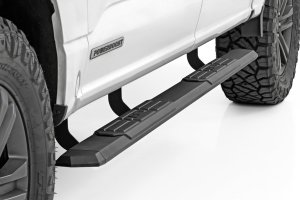 Ford Lightning Running Boards - Rough Country - TR2 - Black - '15-'26